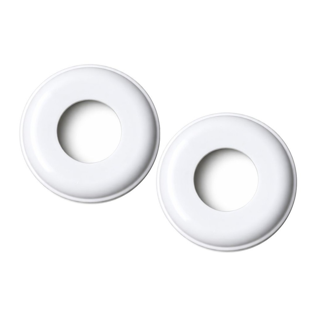 Canopla Nylon Acabamento Tubo Corrimão Guarda Corpo Redonda 38mm 1 1/2 Pol Branca KIT 2/UN