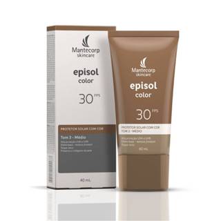 Protetor Solar Episol Color com Cor Tom 3 Médio FPS 30 Loção com Efeito de Base 40g em Oferta na Shopee