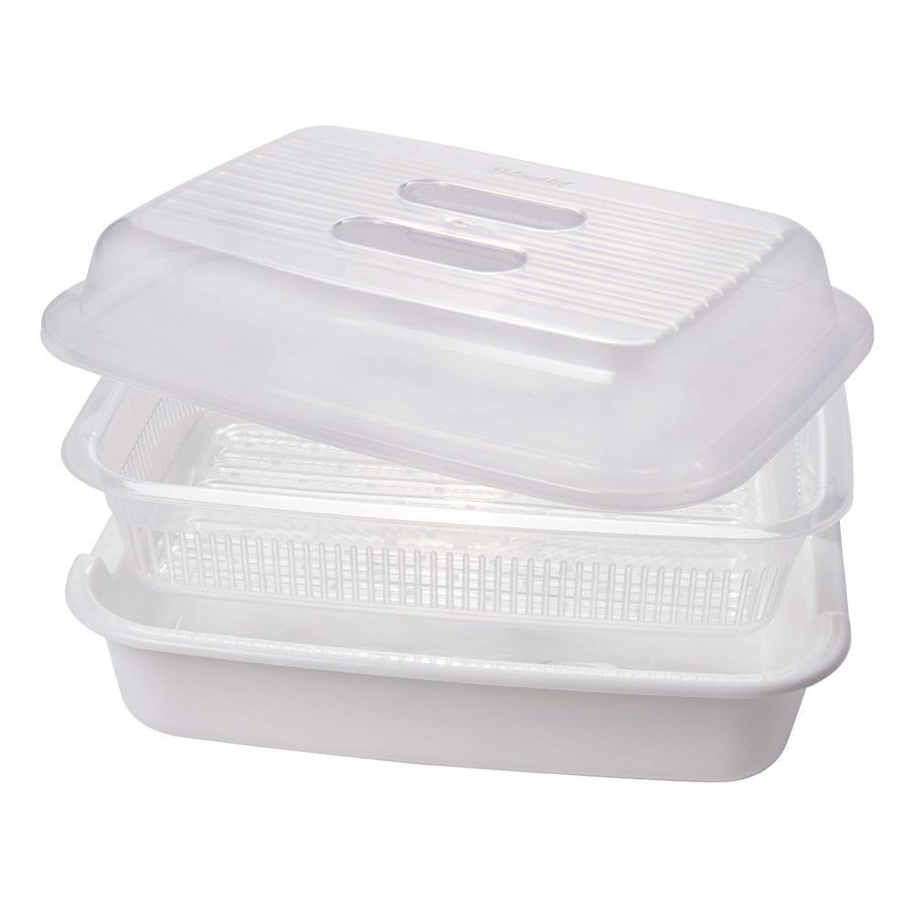 Esterilizador Para Microondas Retangular 3 peças Plasútil