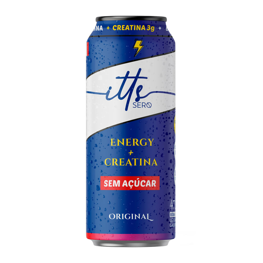 Energético itts Sero Energy e Creatina Sabor Original Sem Açúcar 473ml em Oferta na Shopee