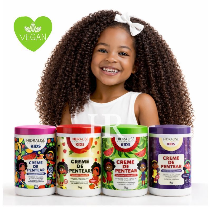 Creme Kids 1kg - Super Definição, Hidratação e Brilho Cabelos Cacheados e Crespos em Oferta na Shopee
