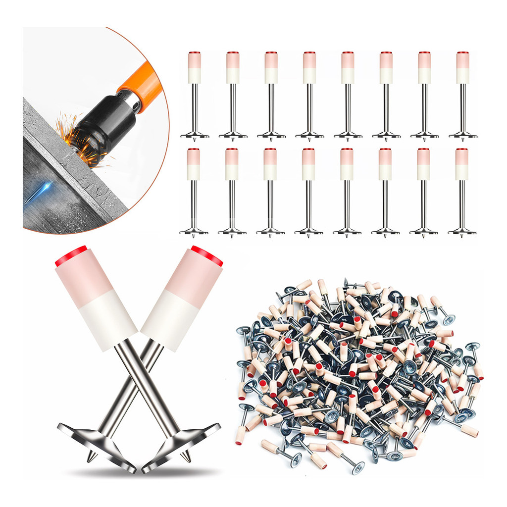 Kit 50/100 Pregos Finca Pino Fixação Direta 27mm ou 42mm para Pistola de Fixação Arruela Cônica em Oferta na Shopee