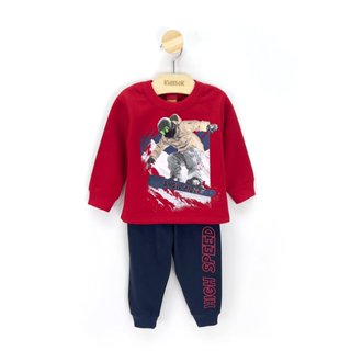 Conjunto Menino Blusão e Calça Moletom Flanelado Snow - Kyly em Oferta na Shopee