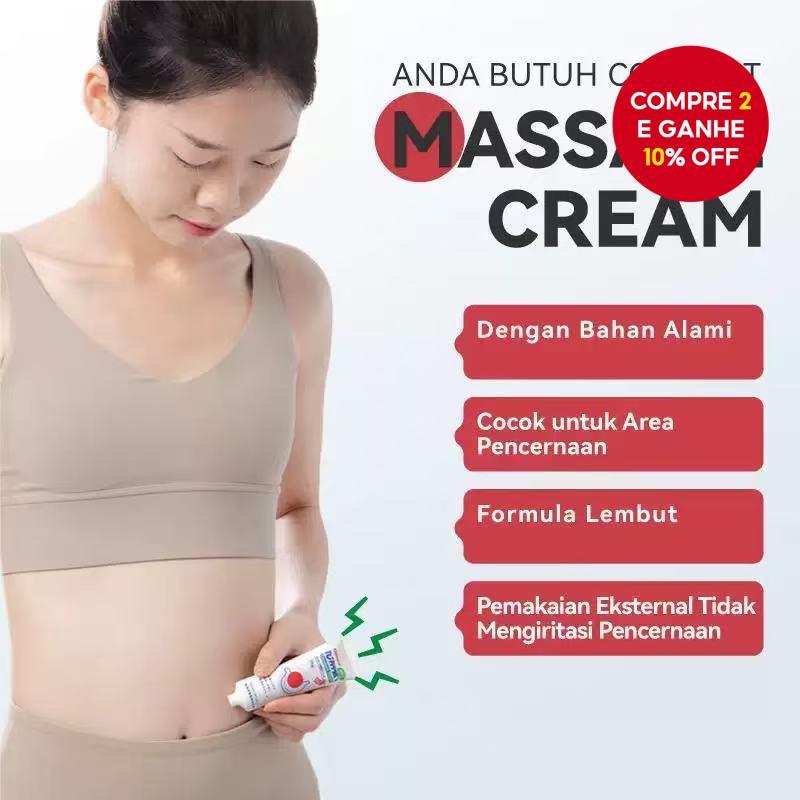 Tummiva Creme de Massagem para Conforto Estomacal, 30g - Alivia o Desconforto Gástrico & Auxilia a Digestão com Cúrcuma