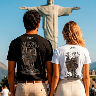 Kit 2 Camisetas Casal São Miguel Arcanjo Católica Algodão Unissex em Oferta na Shopee