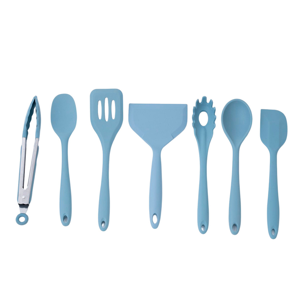 Kit 7 utensílios de cozinha de silicone completo multiuso - Oikos em Oferta na Shopee