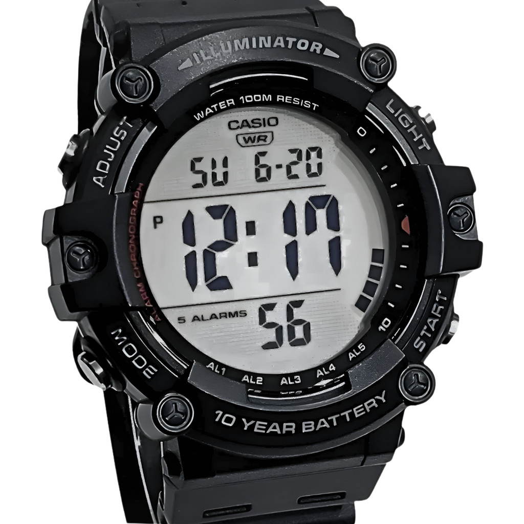 Relógio Casio Digital Standard Masculino Preto AE-1500WH-1AVDF
