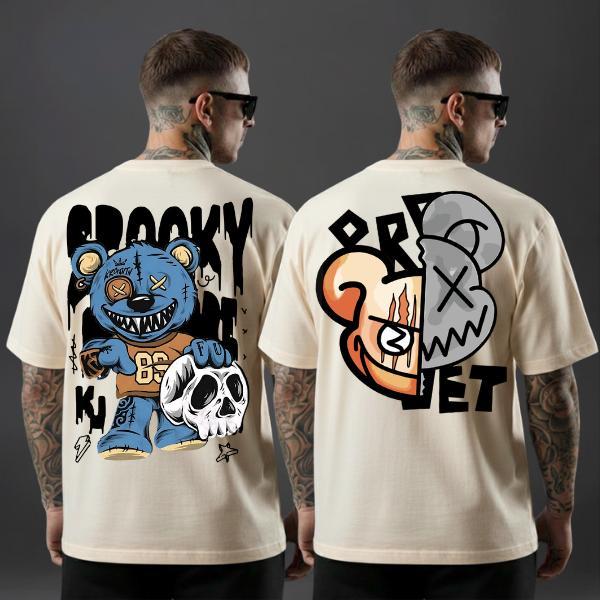 Kit 2 Camiseta Oversized Masculina Estampada Streetwear