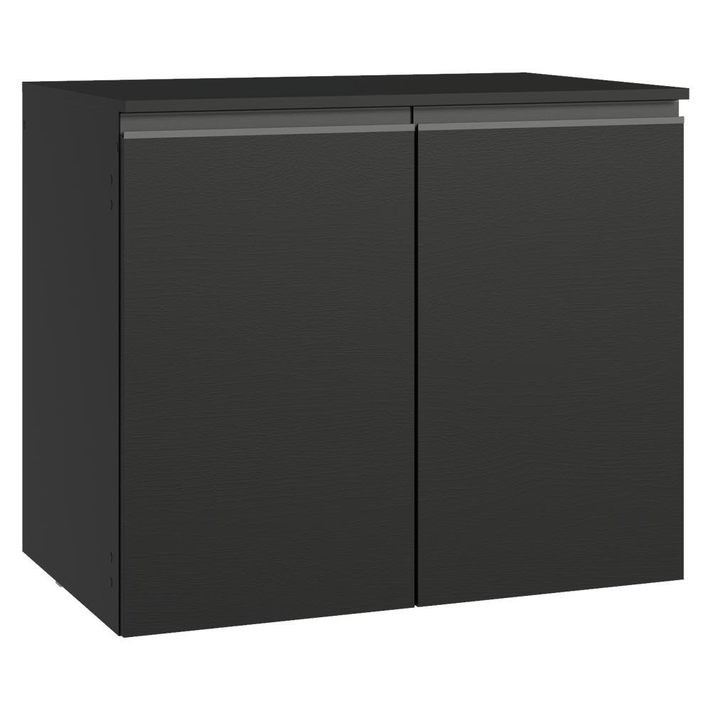 Balcão de Cozinha 80 cm 2 Portas Suspenso Preto Nice Madesa