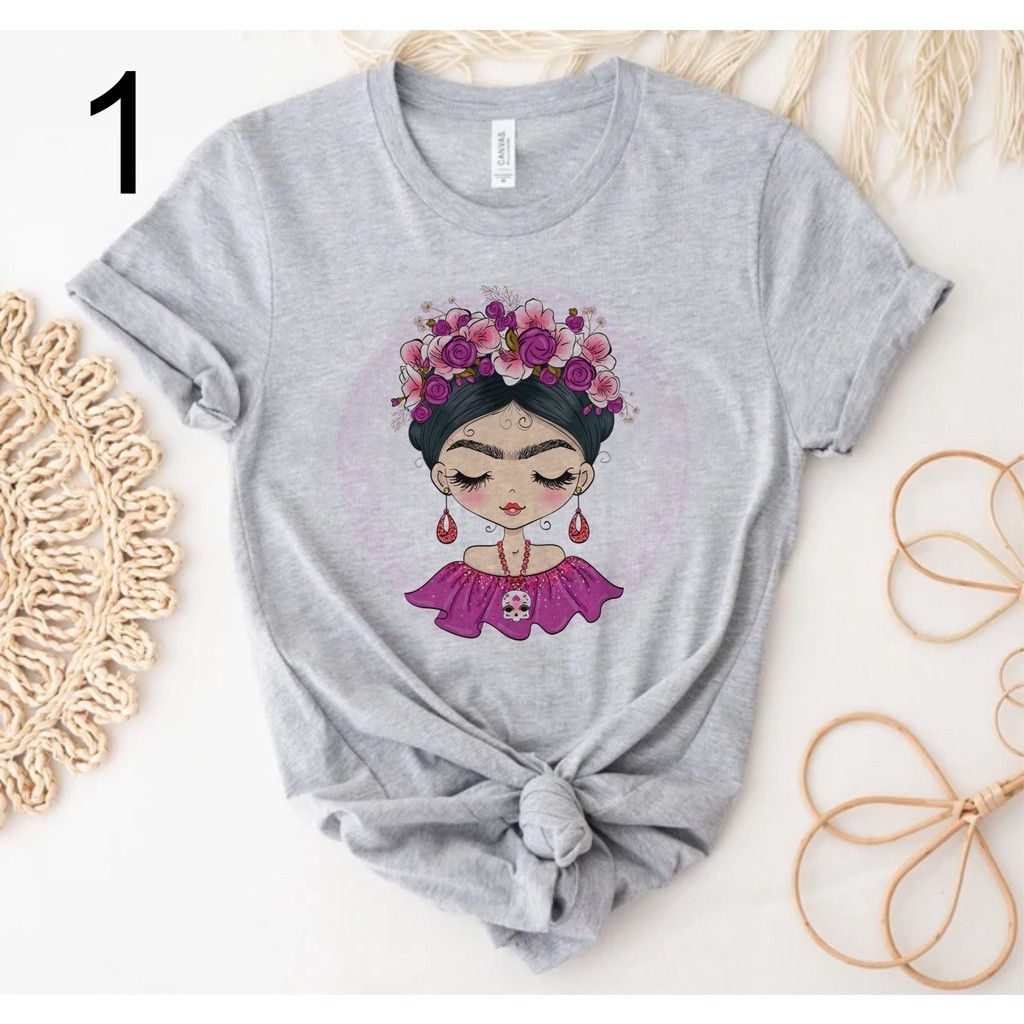 Blusa t shirt feminina frida kahlo, blusinha feminista básica cinza, camiseta estilosa geek plus size