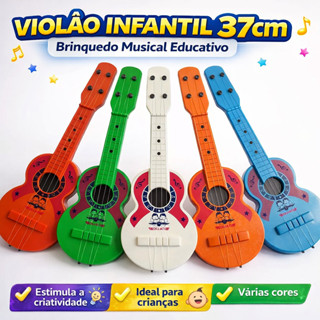 Mini Violão 37cm Brinquedo Educativo Instrumento Musical Colorido Sortidos em Oferta na Shopee
