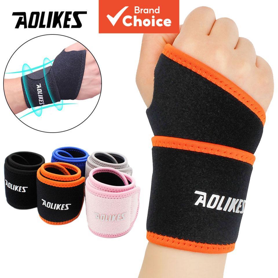  AOLIKES 1Pç Alça de Pulso para Basquete, Suporte de Pulso Ajustável com Compressão para Alívio de Dor em Entorses no