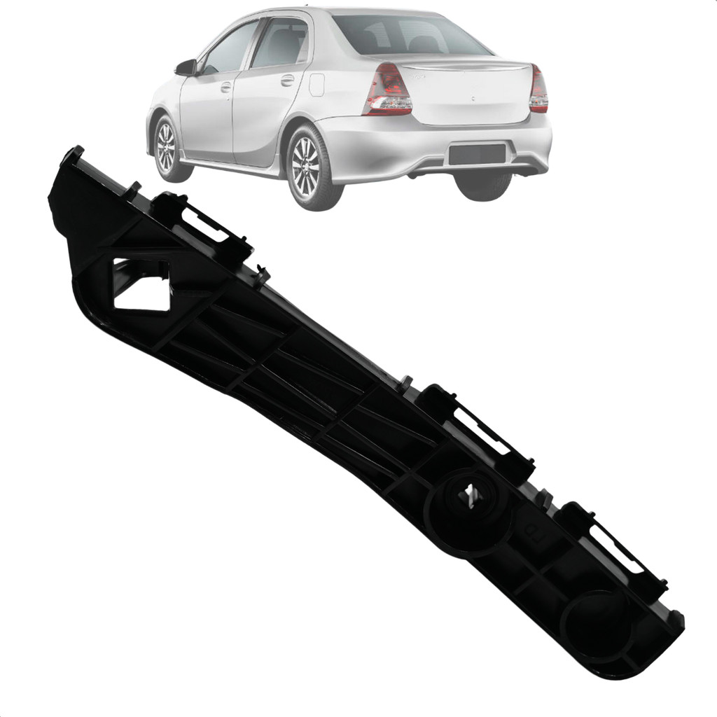 Suporte Guia do Parachoque Traseiro Lado Esquerdo do Etios Sedan 2013 2014 2015 2016 2017 2018 2019 2020 2021
