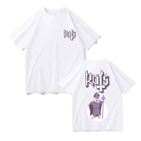 Camiseta Camisa Blusa Algodão Unissex  Rat Parent Funny Meme Artwork Rock Band Ghost Gothic Rock Tshirt Men camisa