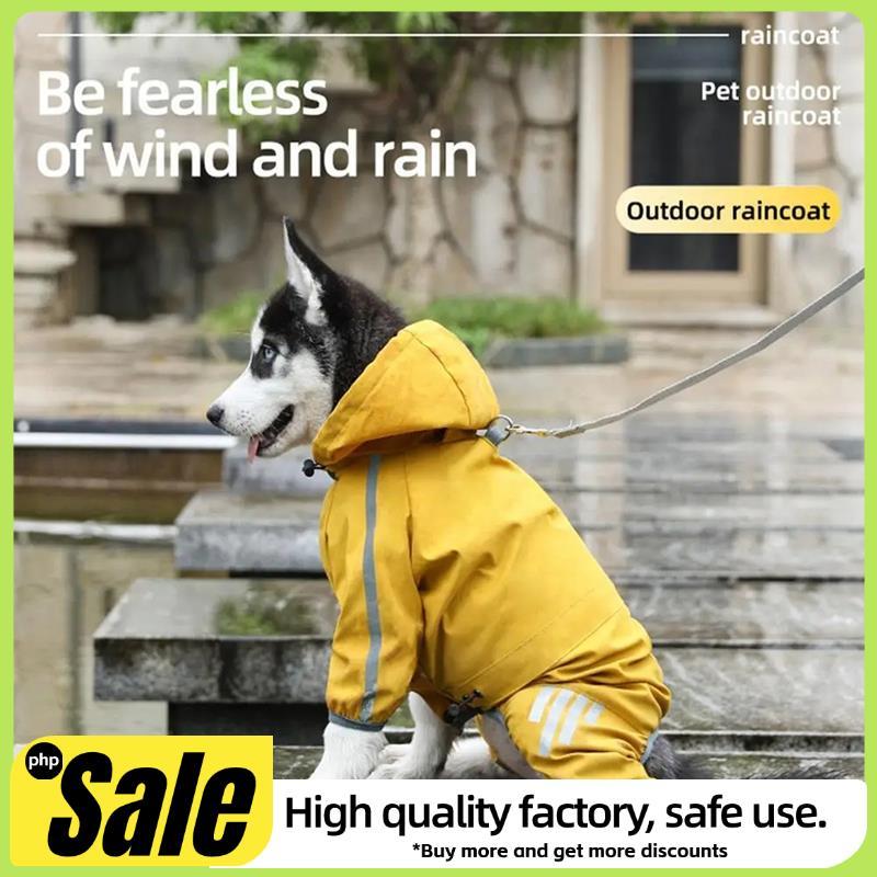 Capa De Chuva Para Cães , À Prova D'água , Jaqueta Com Capuz , Leve Animais De Estimação , 4 Pernas ,