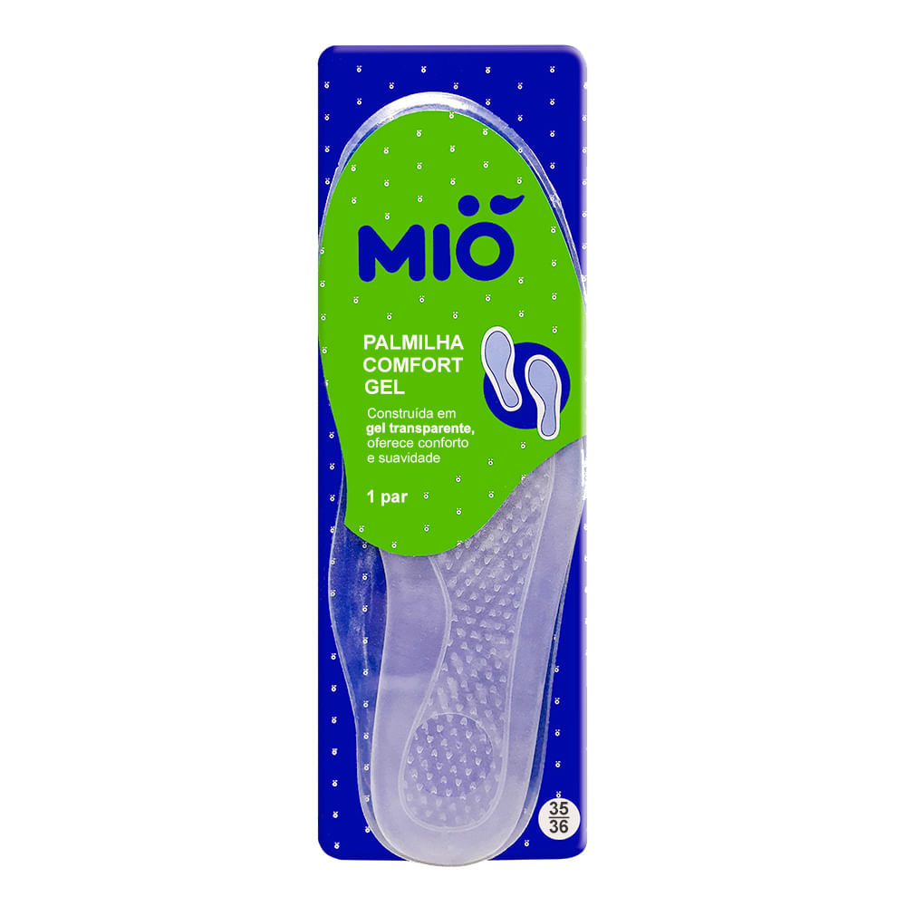 Palmilha Comfort Gel Mió Tamanho 35/36 com 1 Par em Oferta na Shopee