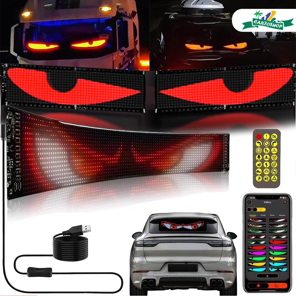 Painel De Led Para Caminhão Display Olhos Programável Dinâmico Rolagem Automática Loja Flexível Dobrável Prova d'água