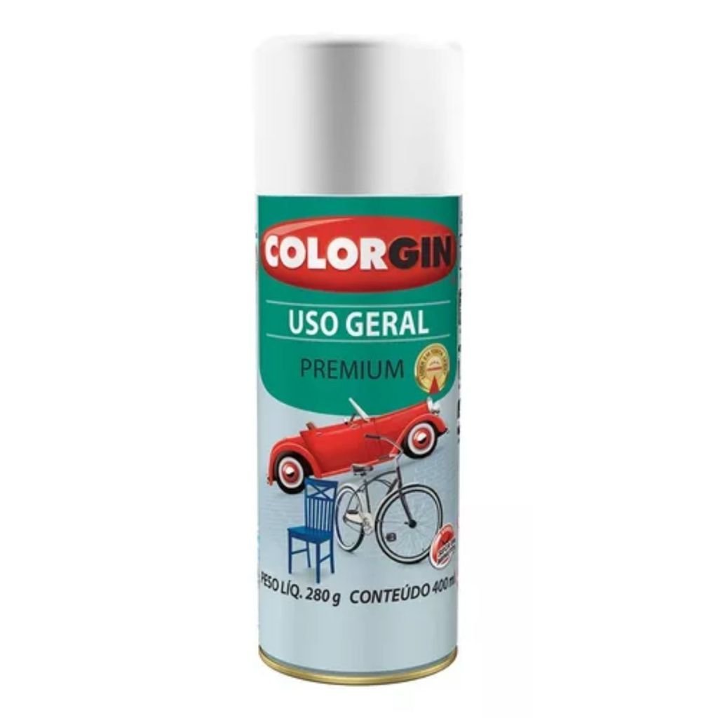 Tinta Spray Uso Geral Premium Branco Fosco Colorgin em Oferta na Shopee