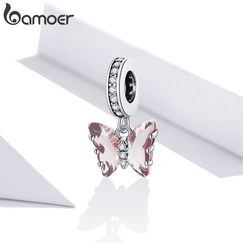 Bamoer Bead Butterfly Pingente DIY Pulseira Colar Acessórios Para Presentes Femininos · foto 2