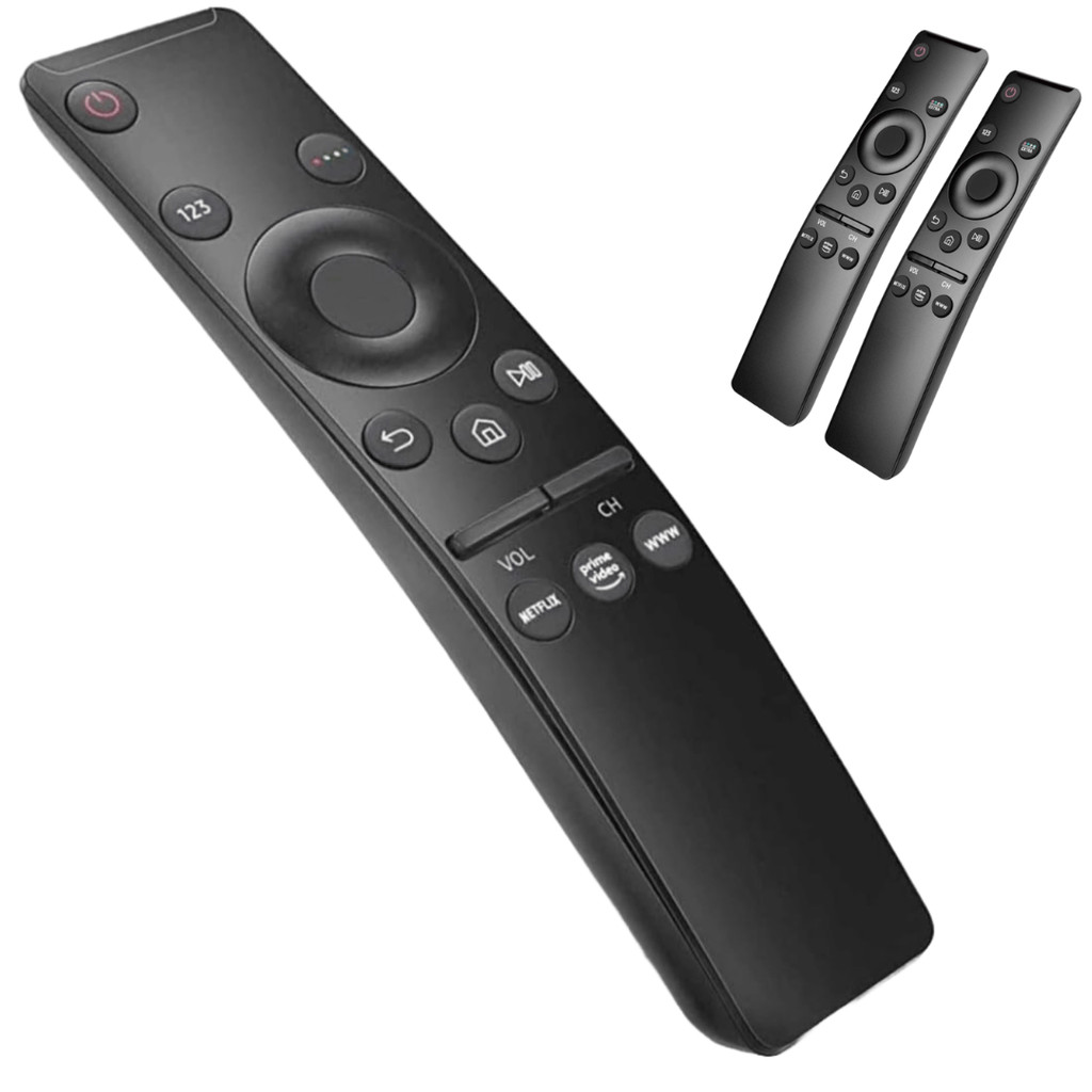 Kit 2 controle remoto compativel tv samsung smart 4k led universal botão aplicativos