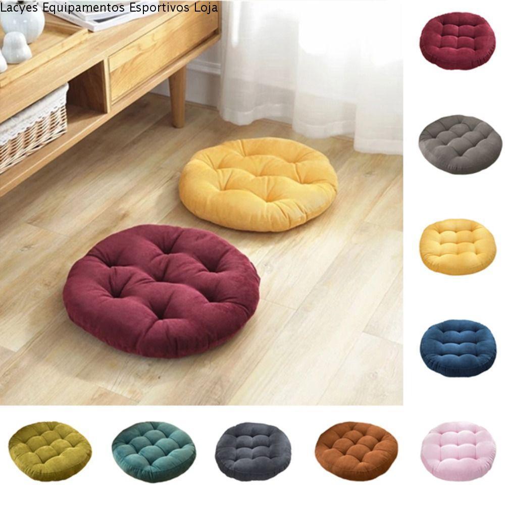 Imagem Almofada De Chão Redonda LACYES , Almofadas Espessas De Veludo Assento De Meditação De Tamanho Grande