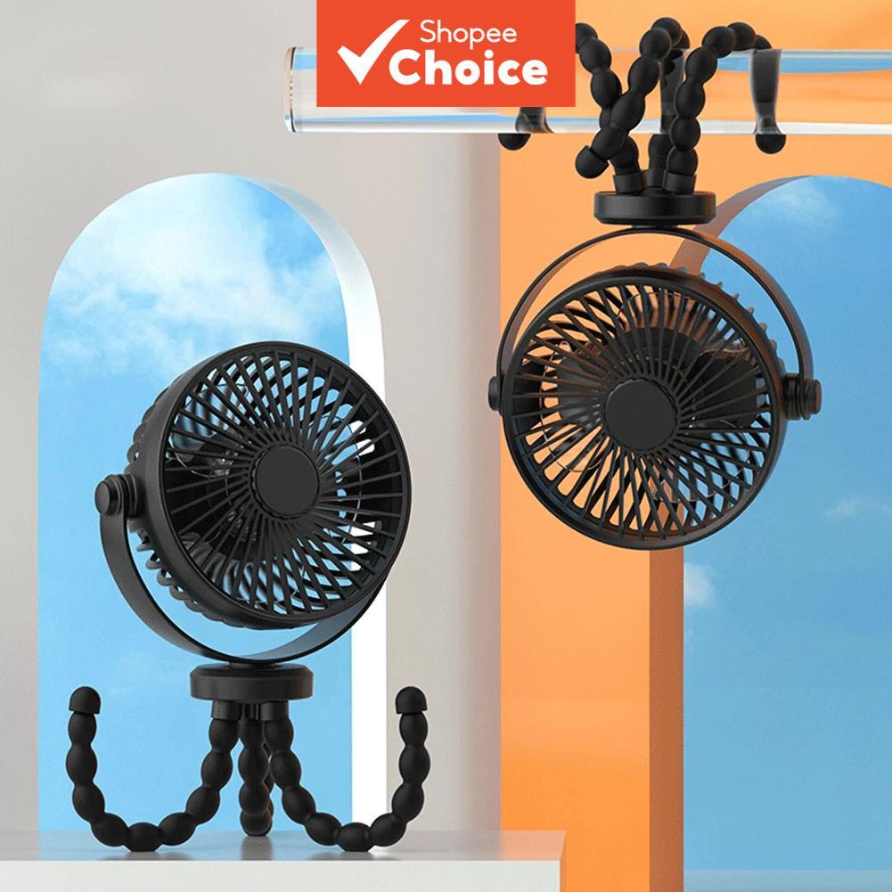  Ventilador Portátil Polvo Ventilador de Carrinho de Bebê 4800mAh Mini Ventilador Portátil Recarregável Ajustável