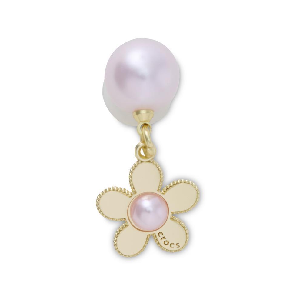 Jibbitz™ Pérola Rosa e Flor Dourada Único