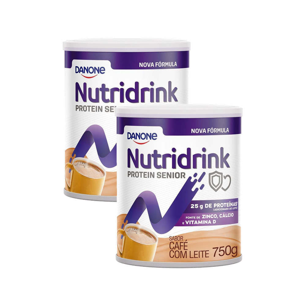 Kit 2 Nutridrink Protein Sênior Sabor Café com Leite 750g