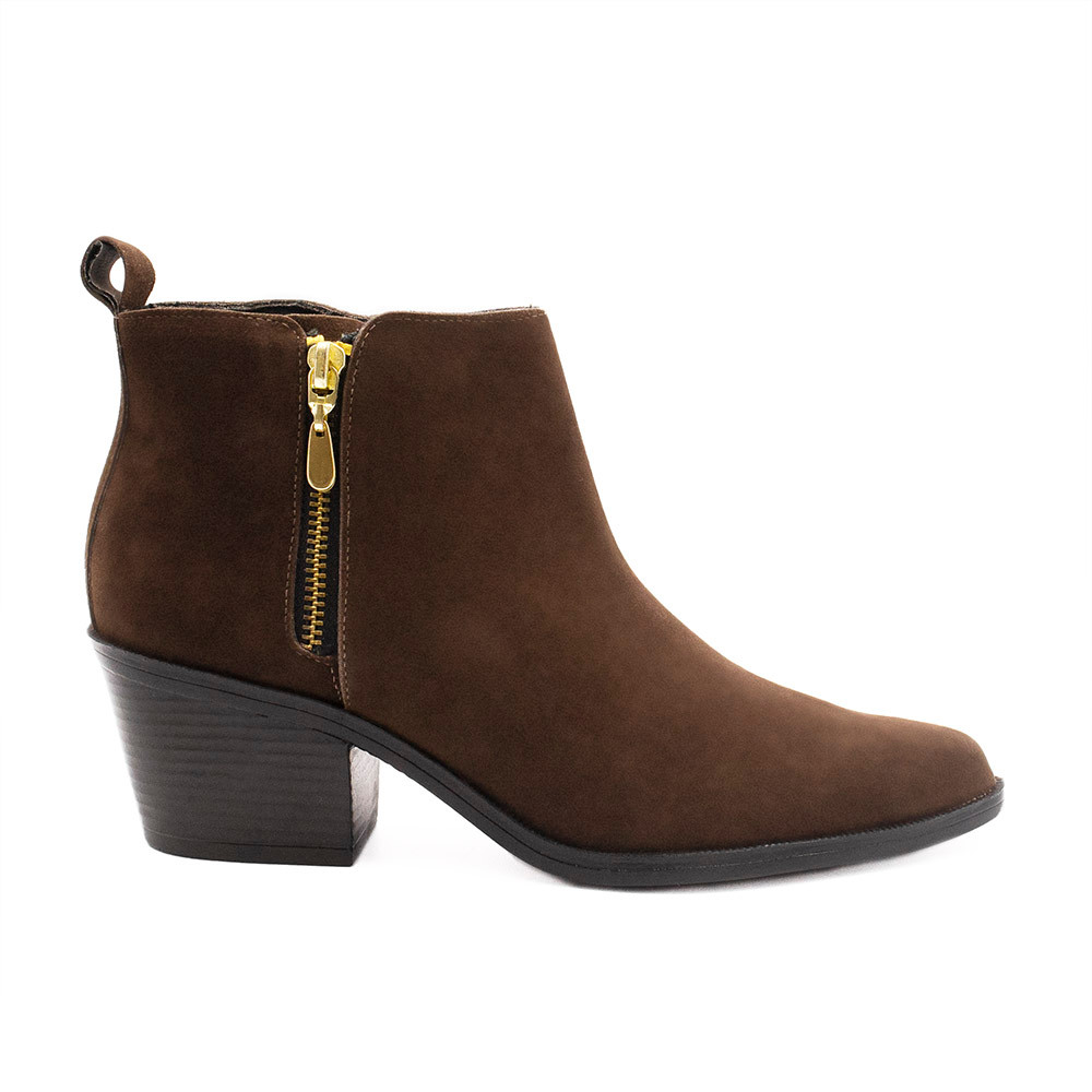Bota Zatta Bico Fino Cano Curto Country Hilda Camurça