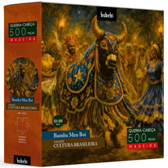 QUEBRA CABEÇA BUMBA MEU BOI 500 PEÇAS MADEIRA BABEBI PUZZLE FESTA CULTURAL BRASIL BRINQUEDOS MONTAR