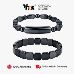 Pulseira De Pedra Magnética Vnox Para Homens E Mulheres Perda Anti-Radiação Fadiga Energia Presente