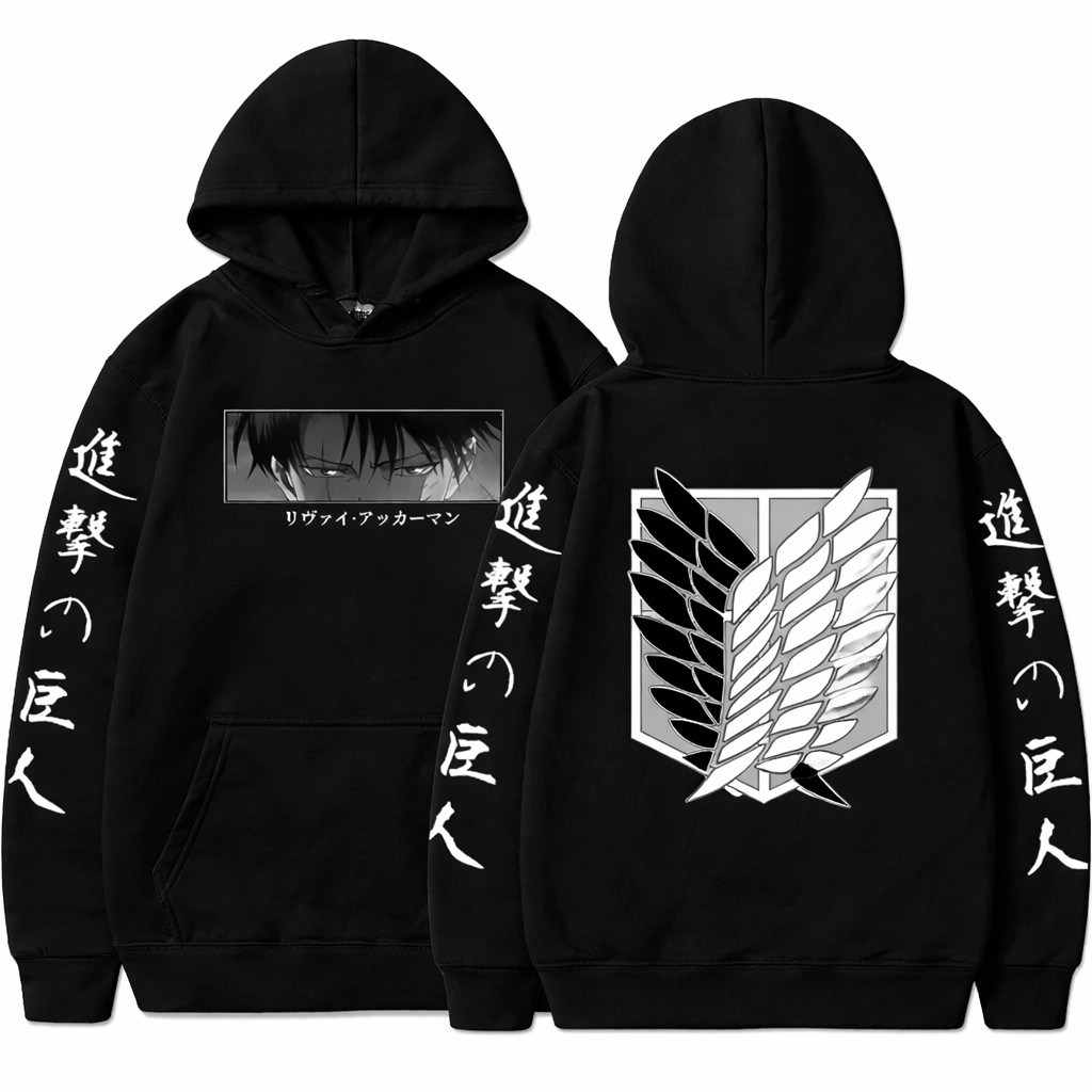 Blusa Moletom Attack On Titan Levi Asas da Liberdade Mangá Anime Qualidade Premium