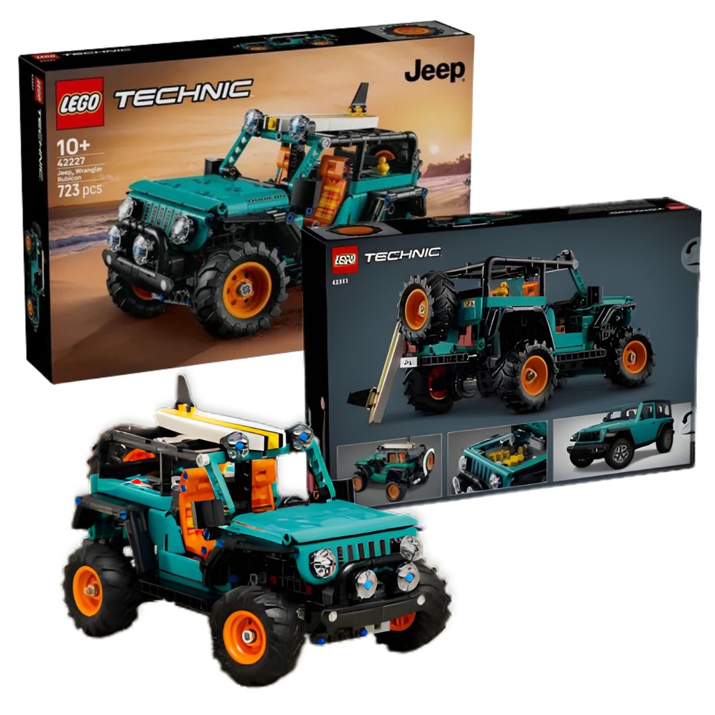 Bloco de Montar Jeep Wrangler Rubicon Technic 723 Peças 42227 - LEGO