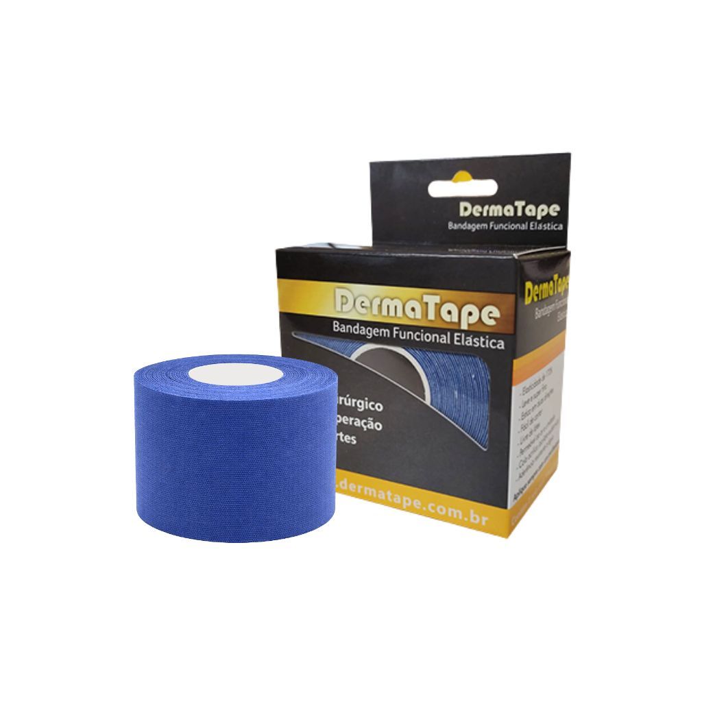 Bandagem Elástica Adesiva Dermatape - 5cm x 5m- Azul