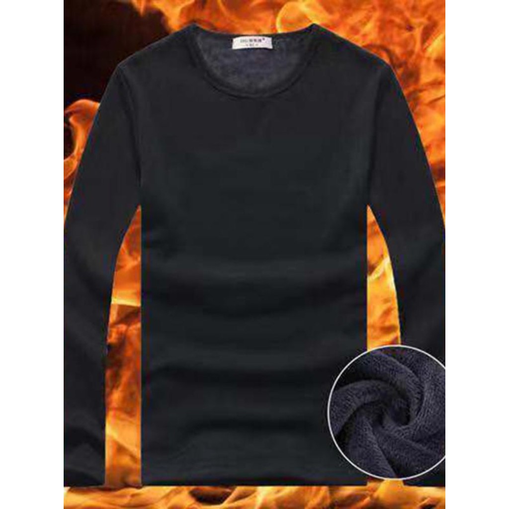 Engrossado quente roupas superiores masculinas outono inverno interior outono roupas roupa interior de manga comprida ca