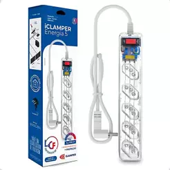 Filtro de Linha Clamper 5 Tomadas com DPS Bivolt Transparente