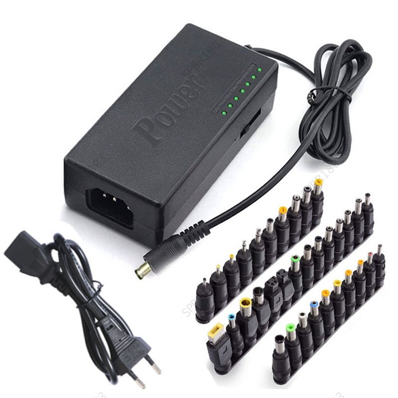 Carregador De Fonte De Alimentação Ajustável 96W 12V 24V 34 Conector Cabeça Adaptador De Bateria Universal Para Laptops