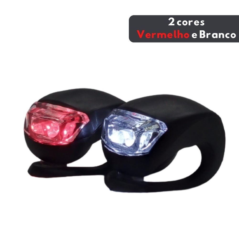 Lanterna Bicicleta Sinalizador Bike Led Dianteiro Traseiro 3 Modos