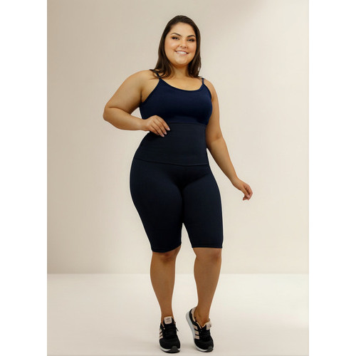 Bermuda Modeladora Plus Size Alta Compressão Cós Alto 20cm