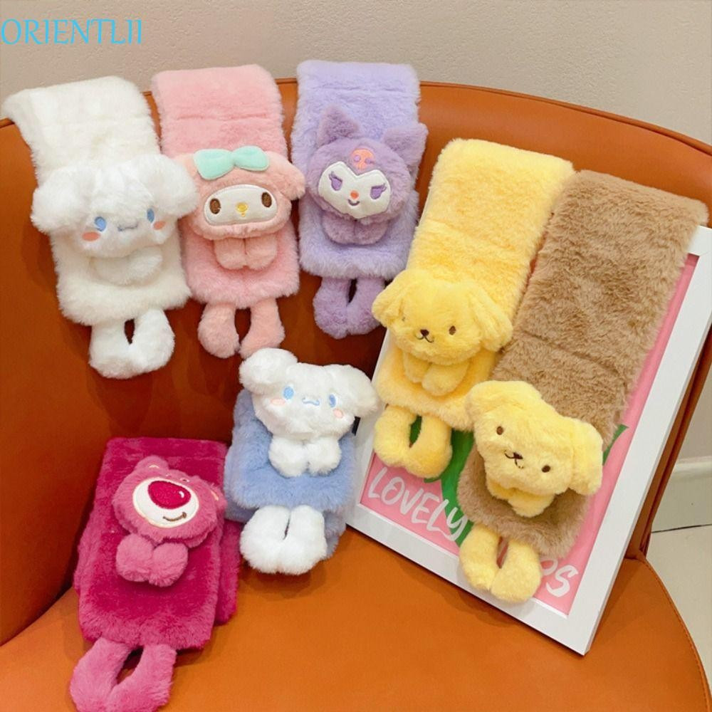 Lenço De Pescoço ORIENTLII Kuromi , Cruzado Infantil Sanrio De Desenho Animado À Prova De Vento , Capa Macia De Inverno