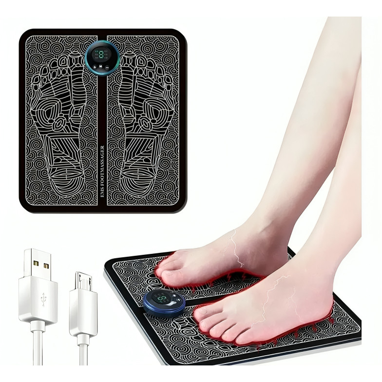 Tapete Massageador de Pernas Massageador De Pés Elétrico Relaxamento Muscular Pro Massageador de Fisioterapia EMS