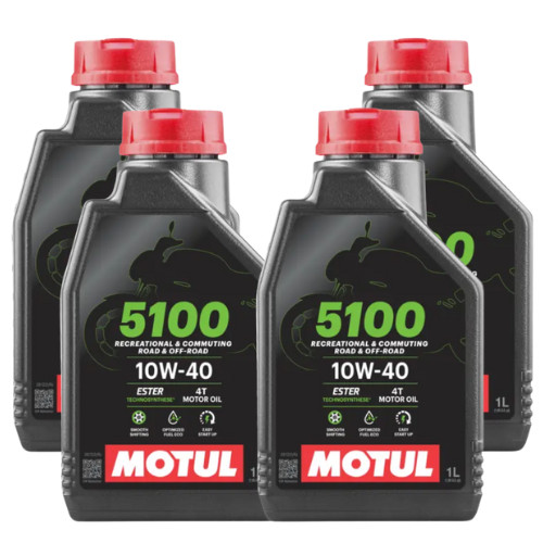Kit Óleo Motul 5100 4t 10w40 4l Litros Semissintético