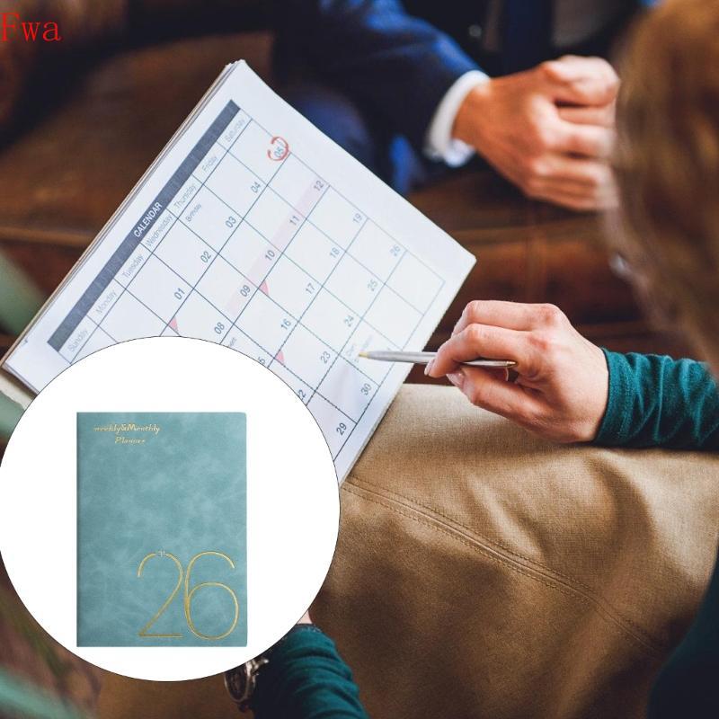 Fwa A 5 2026 Agenda Notebook Journaling Notebooks Planejador Calendário Couro Para Viagens Escolares Trabalho