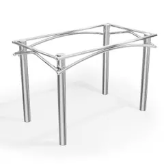 Base Metal Mesa Elba 74,3 x 110 x 64 cm Cromado KAPPESBERG