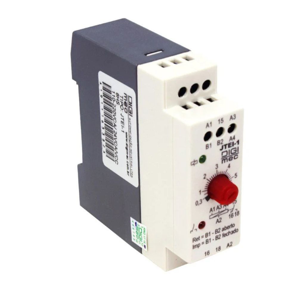 JTEI-1 RELE TEMPO 6S 110/220V 24VCC RETARDO DIGIMEC