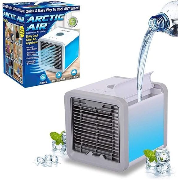 Mini Ar Condicionado Portátil Arctic Air Cooler Umidificador Climatizador Luz Led ZK333425