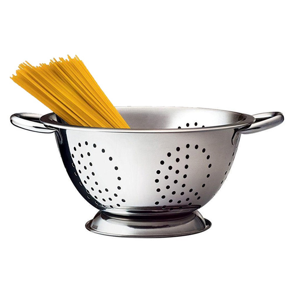 Escorredor de Macarrão Legumes e Massa 29cm Inox (GRANDE)