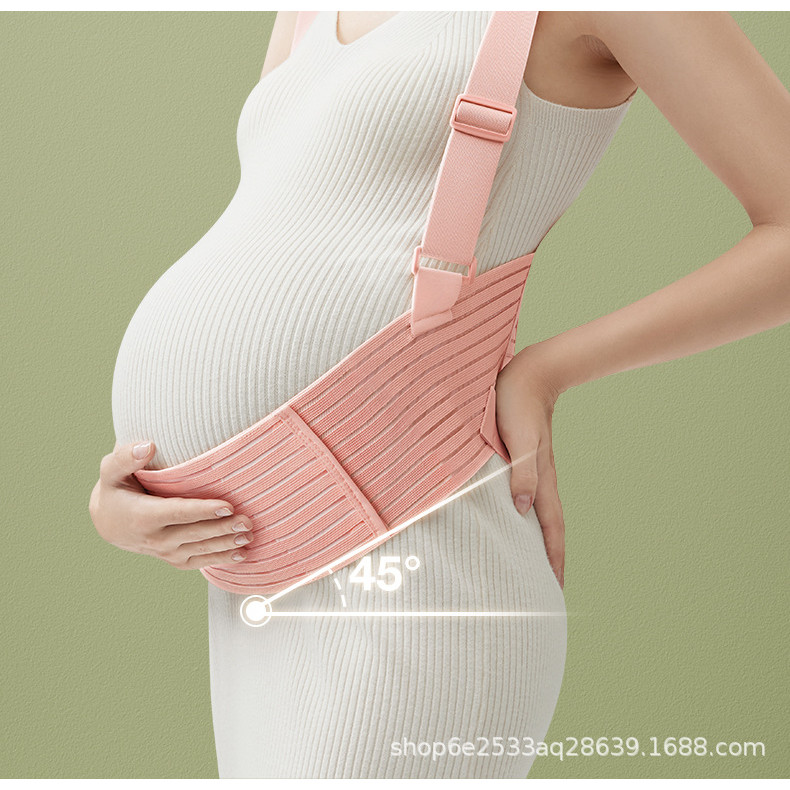 Cinta Gestante Respirável com Suporte Abdominal e Lombar Ajustável para Gravidez Verão