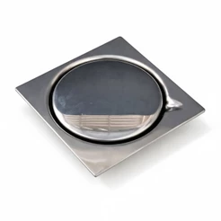 Ralo Quadrado Inox Com Tampa Removível De Alto Fluxo Deend