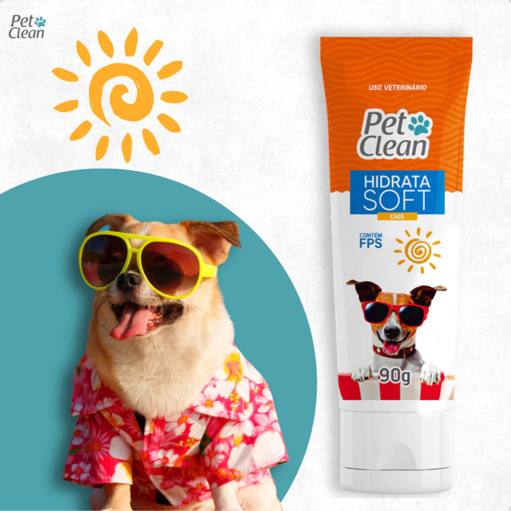 Protetor Solar Creme Termo Hidratante para Cachorro Pet Clean 90g